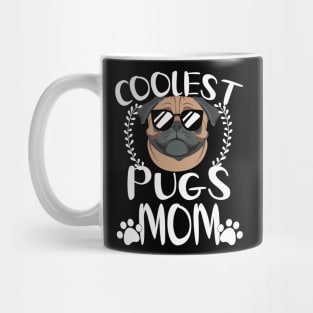 Glasses Coolest Pugs Dog Mom Mug